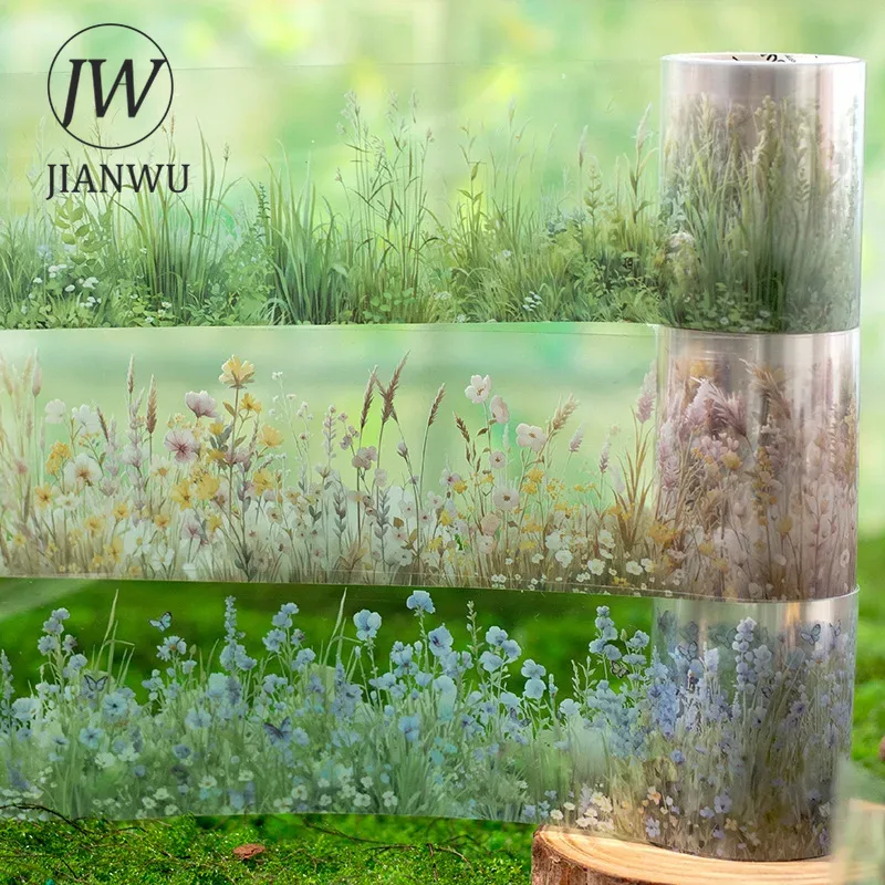 Floral Tape Green - JIANWU 50mm * 200cm seri Catatan