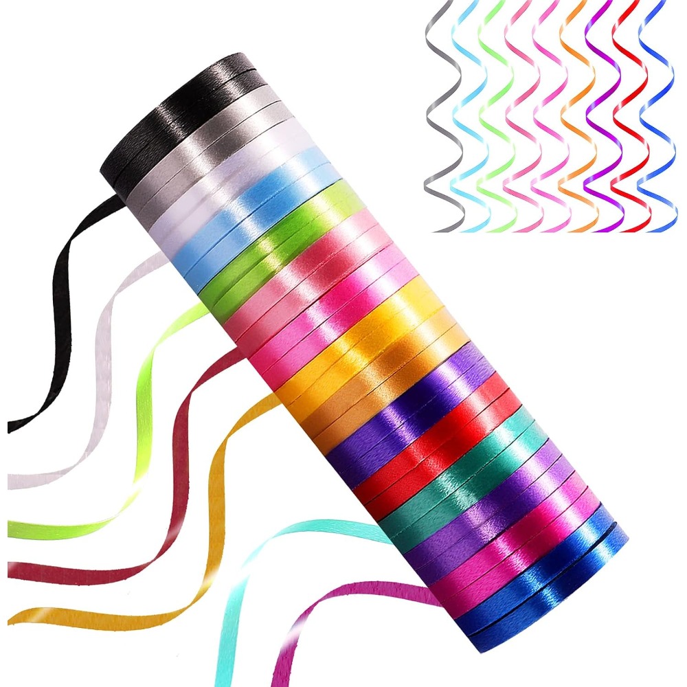 Florist Supply Ribbon - 30 Gulungan Pita Keriting Warna-warni untuk