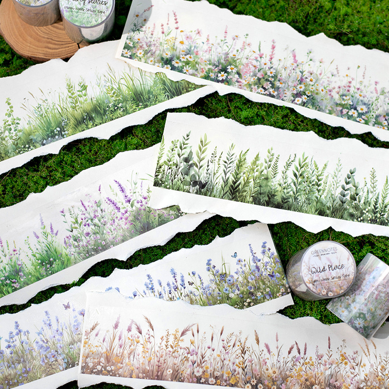 50mm x 200cm seri Catatan hija - Floral Tape Green ulasan dan harga