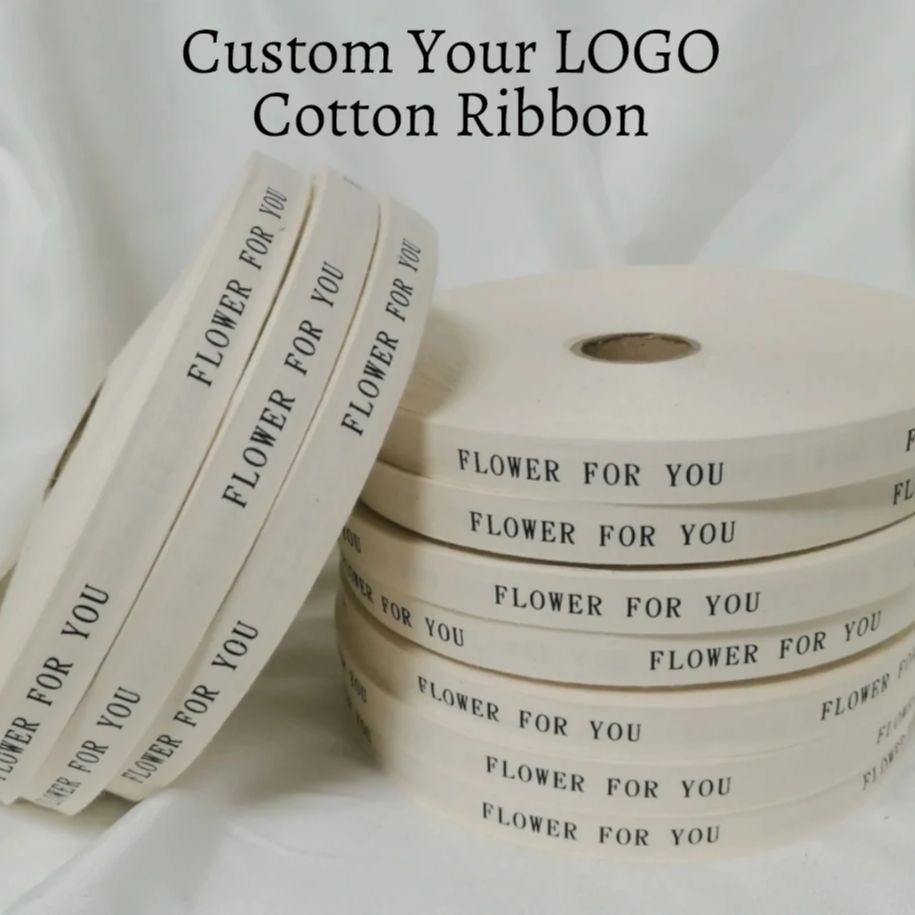 Logo Kustom Pita Katun untuk P - Florist Supply Ribbon ulasan dan harga