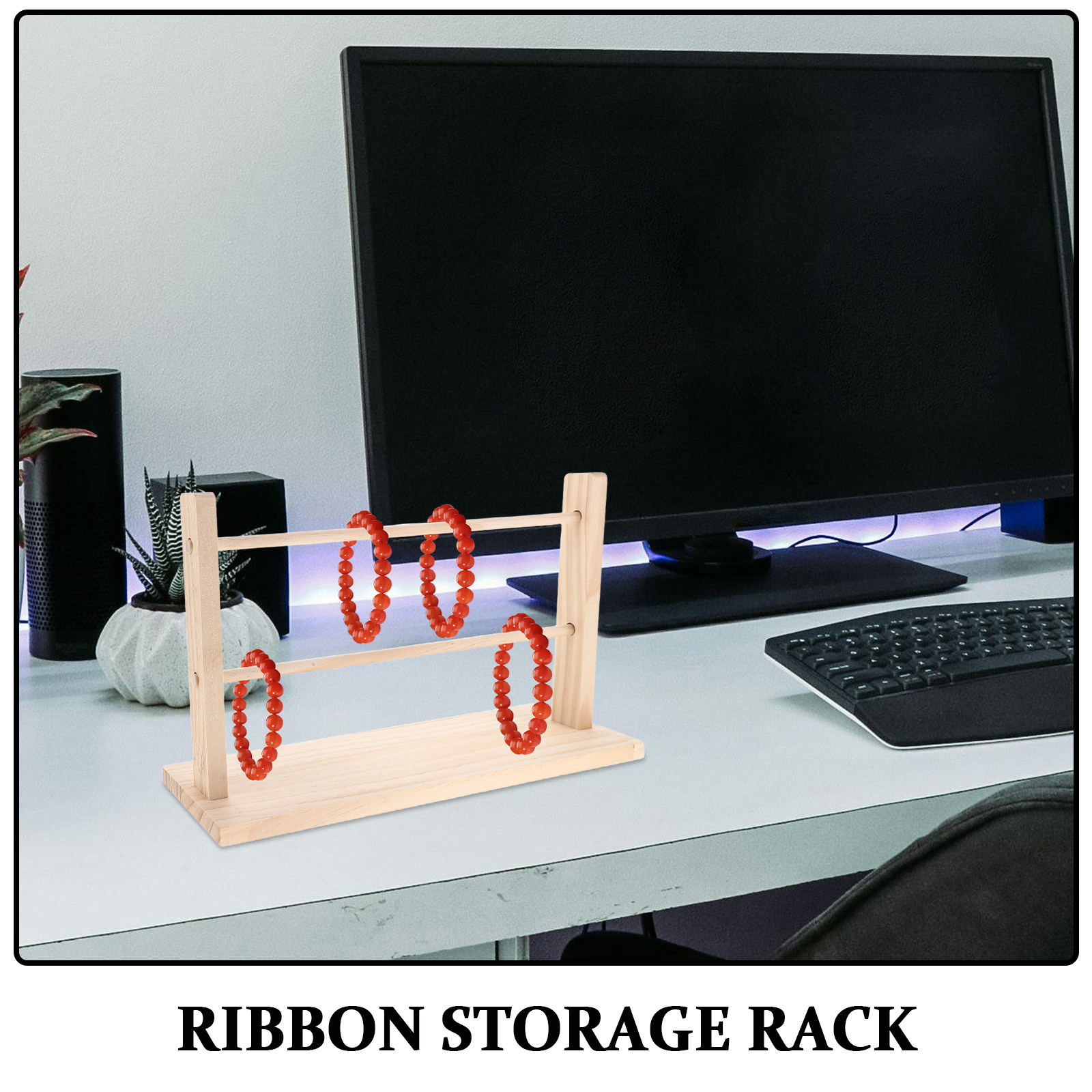 Rak Penyimpanan Pita Kayu, Pen - Florist Supply Ribbon ulasan dan harga