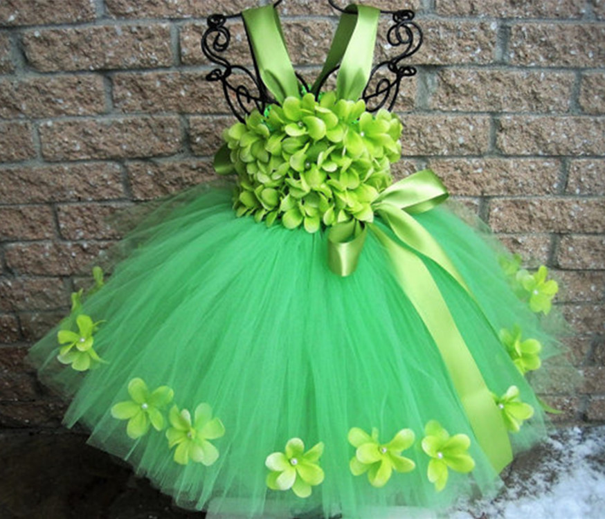 Gadis Hijau Kelopak Tutu Dress - Floral Tape Green ulasan dan harga