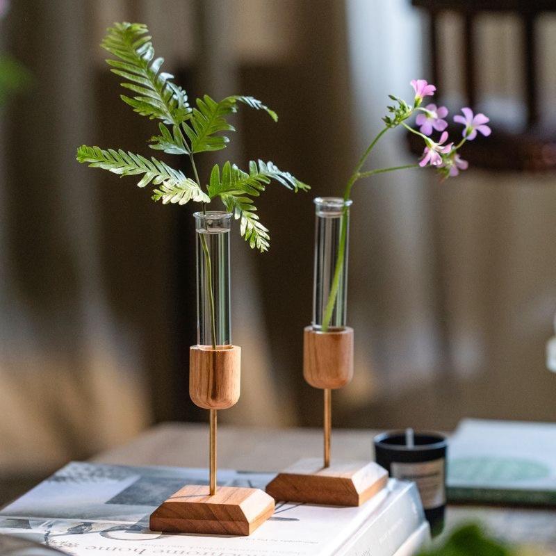 1 Buah Vas Kayu Tabung Reaksi  - Florist Supply Vases ulasan dan harga