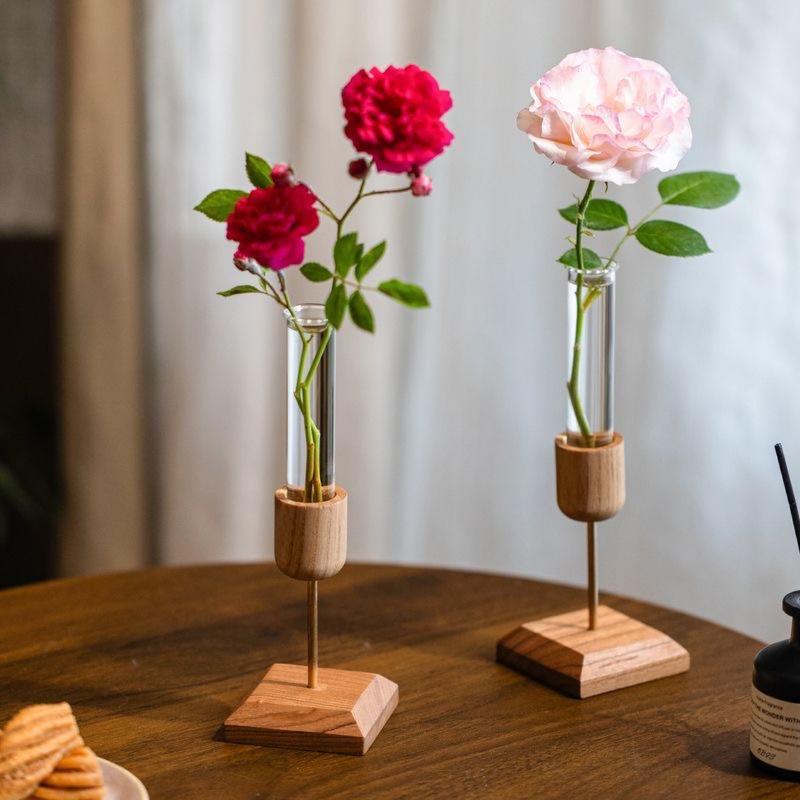 1 Buah Vas Kayu Tabung Reaksi  - Florist Supply Vases ulasan dan harga