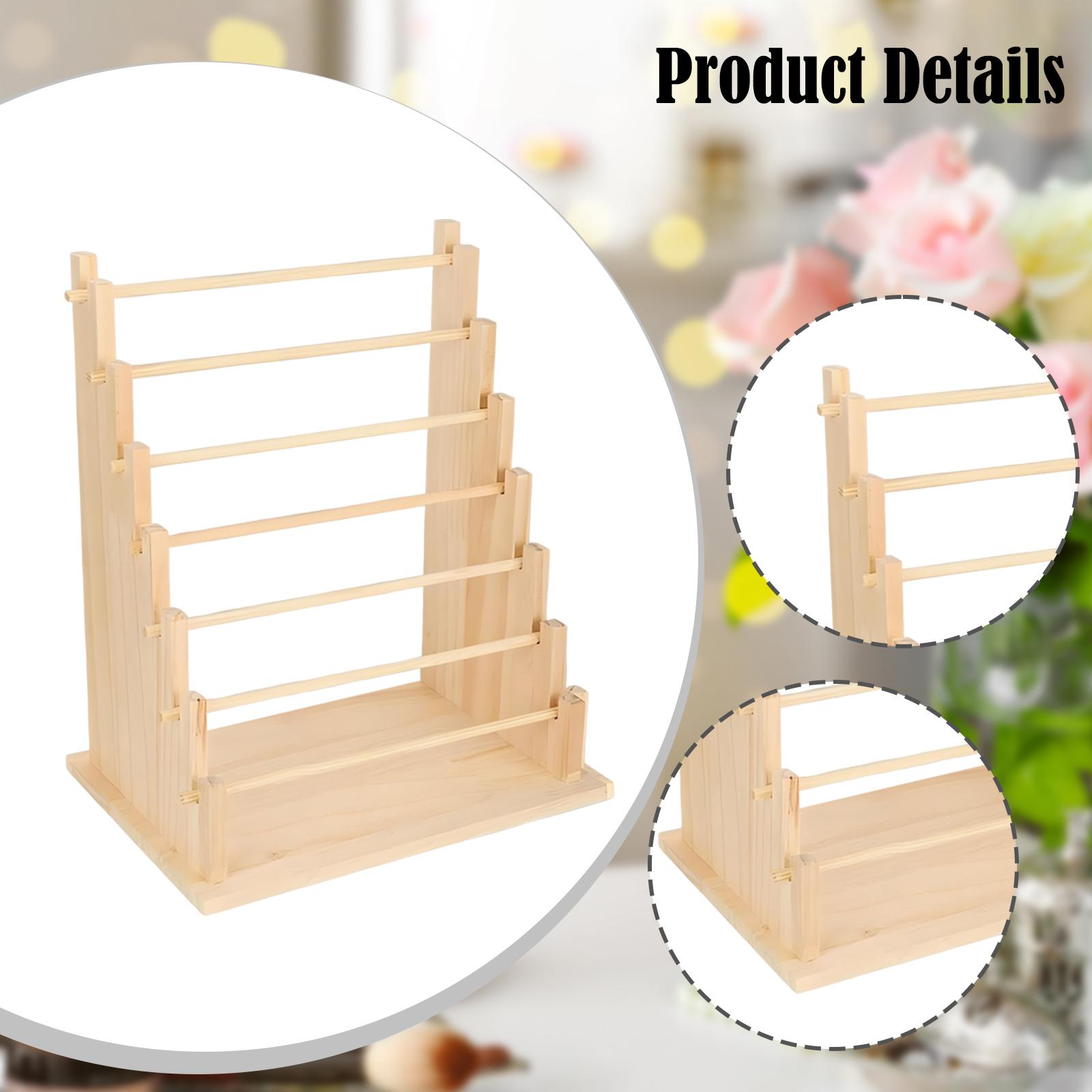 Rak Penyimpanan Pita Kayu Kapa - Florist Supply Ribbon ulasan dan harga